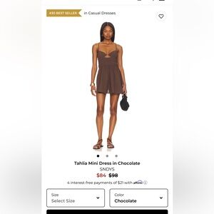 SNDYS blue linen dress xs